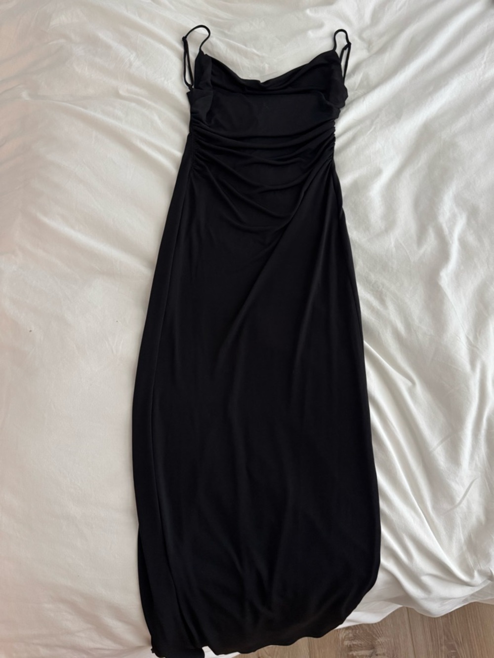 Bershka Black Maxi Slip Dress